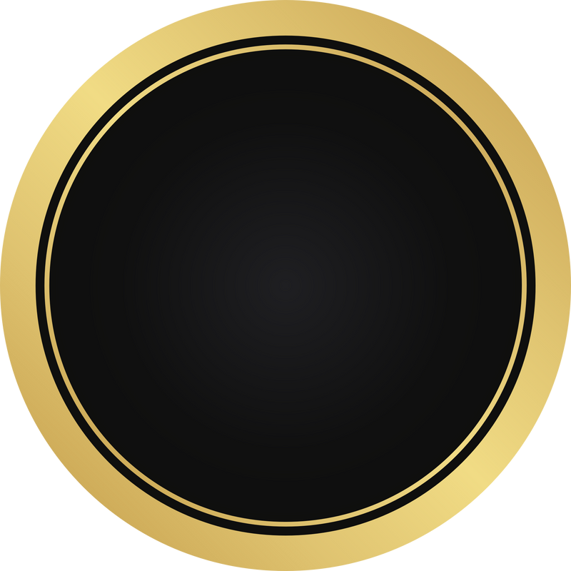 Black Gold Badge, Gold Circle Badge